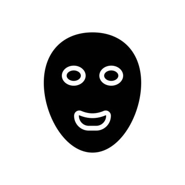 Şeffaf bir arkaplan üzerinde yüz maskesi çizimi. Konsept ve grafik tasarımı için özel kalite semboller..