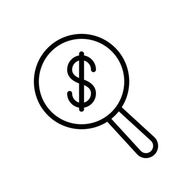 Şeffaf bir arkaplan üzerinde arama vektörü illüstrasyonu.Premium kalite sembolleri. Konsept ve grafik tasarım için ince çizgi simgesi.