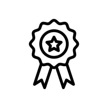 Şeffaf bir arkaplanda rozet vektör çizimi. Konsept ve grafik tasarım için ince çizgi simgesi.. 