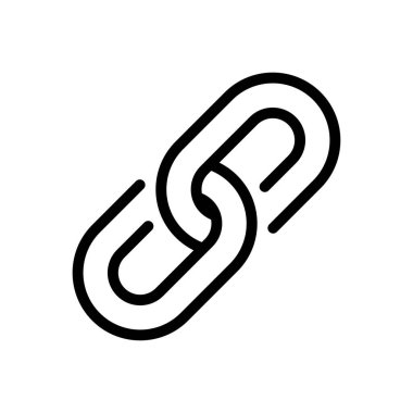 Şeffaf bir arkaplan üzerinde url vektör çizimi. Premium kalite sembolleri. Konsept ve grafik tasarım için ince çizgi simgesi. 