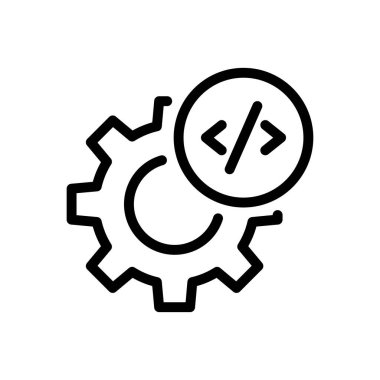 Şeffaf bir arkaplan üzerinde vektör illüstrasyonu ayarlanıyor. Konsept ve grafik tasarım için ince çizgi simgesi.