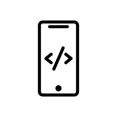 Şeffaf bir arkaplan üzerinde mobil vektör çizimi. Premium kalite sembolleri. Konsept ve grafik tasarım için ince çizgi simgesi.