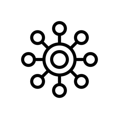 Şeffaf bir arkaplanda ağ vektör çizimi. Konsept ve grafik tasarımı için ince çizgi simgesi..