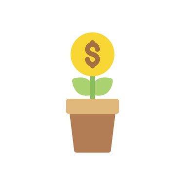 Saydam bir arkaplan üzerinde dolar büyüme vektörü illüstrasyonu. Konsept ve grafik tasarımı için birinci sınıf kalite simgeler..