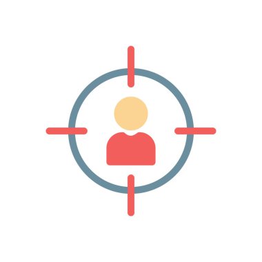 Şeffaf bir arkaplan üzerinde kullanıcı hedef vektör çizimi. Konsept ve grafik tasarımı için birinci sınıf kalite simgeler..