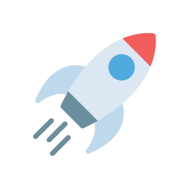 Şeffaf bir arkaplan üzerinde roket vektör çizimi. Konsept ve grafik tasarım için mükemmel kalite simgeleri..