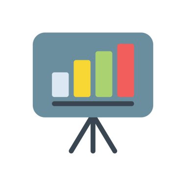 Şeffaf bir arkaplan üzerinde sunum vektörü illüstrasyonu. Konsept ve grafik tasarımı için prim kalite simgeleri..