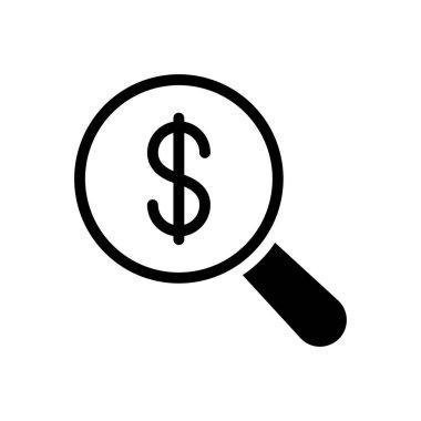 Şeffaf bir arkaplan üzerinde dolar vektör illüstrasyonunu ara. Konsept ve grafik tasarımı için mükemmel kalite sembolleri..