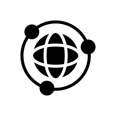 Şeffaf bir arkaplan üzerinde küresel ağ vektör illüstrasyonu. Konsept ve grafik tasarımı için kaliteli semboller..