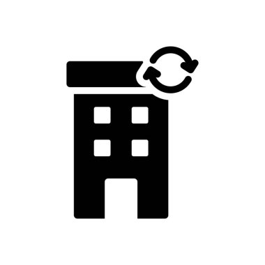 Şeffaf bir arkaplan üzerinde geri dönüşüm vektör çizimi oluşturuluyor. Konsept ve grafik tasarımı için en iyi kalite sembolleri..