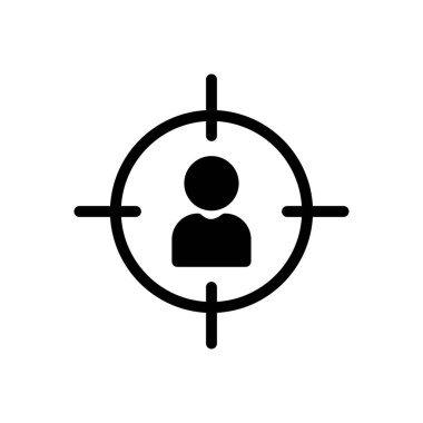 Şeffaf bir arkaplan üzerinde kullanıcı hedef vektör çizimi. Konsept ve grafik tasarımı için mükemmel kalite sembolleri..