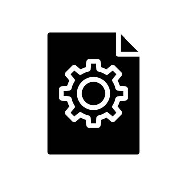 Şeffaf bir arkaplan üzerinde dosya vektör illüstrasyonu ayarlanıyor. Konsept ve grafik tasarımı için kaliteli semboller..