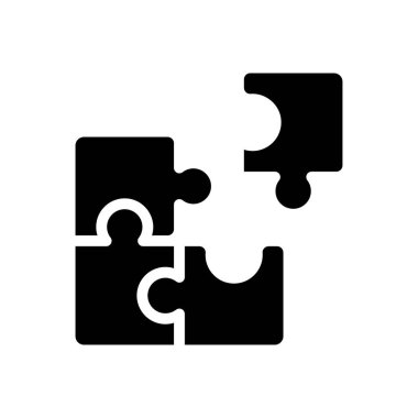 Şeffaf bir arkaplan üzerindeki bulmaca vektör çizimi. Konsept ve grafik tasarımı için özel kalite semboller..