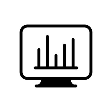 Şeffaf bir arkaplan üzerinde ekran çizelgesi çizimi. Konsept ve grafik tasarımı için en iyi kalite semboller..