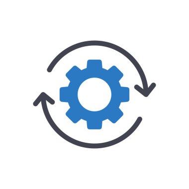 Şeffaf bir arkaplan üzerinde yeniden yükleme vektör çizimi ayarlanıyor. Konsept ve grafik tasarımı için mükemmel kalite sembolleri..