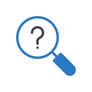 Şeffaf bir arkaplan üzerinde arama işareti çizimi. Konsept ve grafik tasarımı için mükemmel kalite sembolleri..