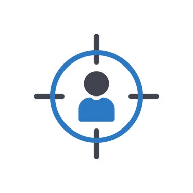 Şeffaf bir arkaplan üzerinde kullanıcı hedef vektör çizimi. Konsept ve grafik tasarımı için mükemmel kalite sembolleri..