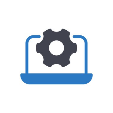 Şeffaf bir arkaplan üzerinde dizüstü bilgisayar çizimi. Konsept ve grafik tasarımı için kaliteli semboller..