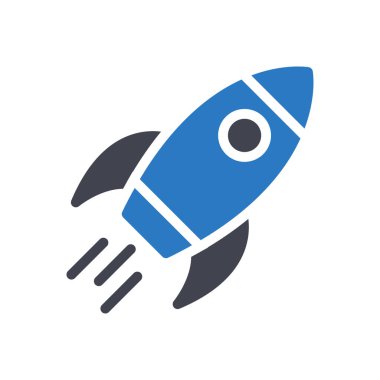 Şeffaf bir arkaplan üzerinde roket vektör çizimi. Konsept ve grafik tasarım için özel kalite semboller..