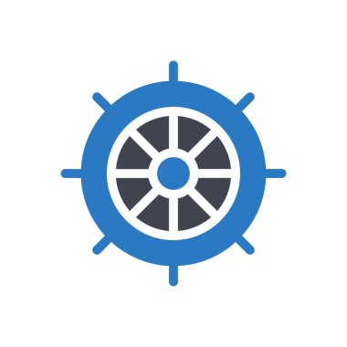 Şeffaf bir arkaplan üzerinde tekerlek vektör çizimi. Konsept ve grafik tasarım simgeleri için kaliteli semboller..