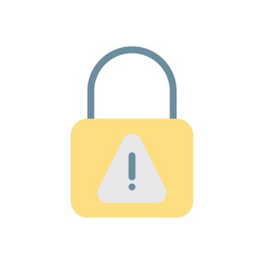 Şeffaf bir arkaplan üzerinde uyarı vektör illüstrasyonunu kilitle. Konsept ve grafik tasarım için prim kalite simgeleri..