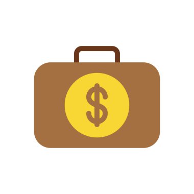 Saydam bir arkaplan üzerinde dolar çanta vektör illüstrasyonu. Konsept ve grafik tasarımı için birinci sınıf kalite simgeler..