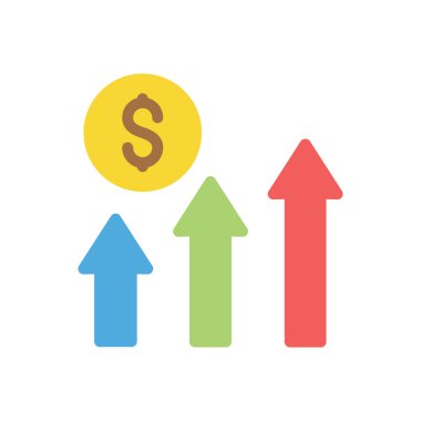 Saydam bir arkaplan üzerinde dolar büyüme vektörü illüstrasyonu. Konsept ve grafik tasarımı için birinci sınıf kalite simgeler..