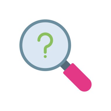 Şeffaf bir arkaplan üzerinde soru vektör illüstrasyonunu ara. Konsept ve grafik tasarımı için premium kalite simgeleri..