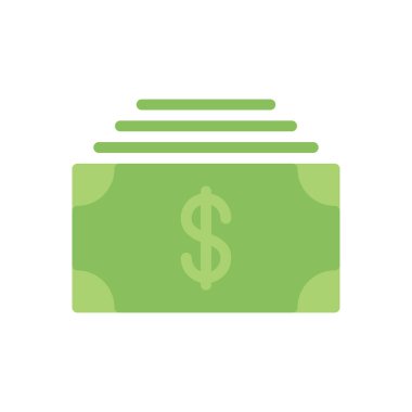 Saydam bir arkaplan üzerinde dolar nakit vektör illüstrasyonu. Konsept ve grafik tasarımı için birinci sınıf kalite simgeler..