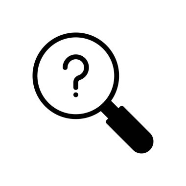 Şeffaf bir arkaplan üzerinde soru vektör illüstrasyonunu ara. Konsept ve grafik tasarımı için mükemmel kalite sembolleri..