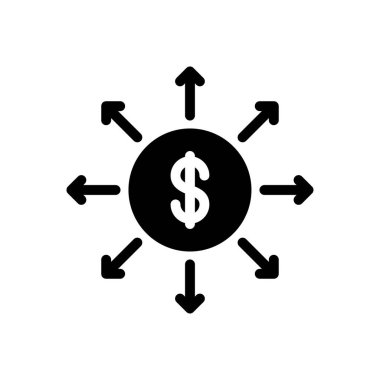 Dolar yönleri vektör illüstrasyonunu şeffaf bir arkaplanda gösterir. Konsept ve grafik tasarım için en iyi kalite sembolleri..
