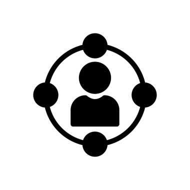 Şeffaf bir arkaplan üzerinde kullanıcı bağlantısı vektör illüstrasyonu. Konsept ve grafik tasarımı için mükemmel kalite sembolleri..