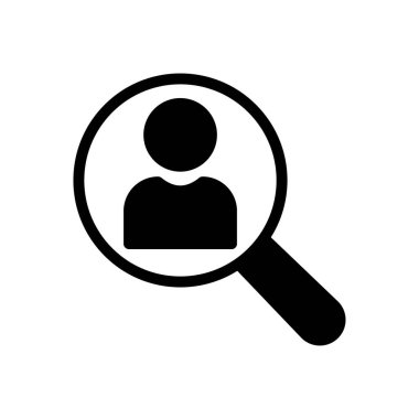 Şeffaf bir arkaplan üzerinde arama kullanıcı vektör çizimi. Konsept ve grafik tasarımı için mükemmel kalite sembolleri..