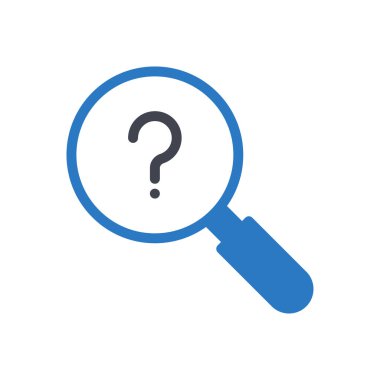 Şeffaf bir arkaplan üzerinde soru vektör illüstrasyonunu ara. Konsept ve grafik tasarımı için mükemmel kalite sembolleri..