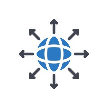 Şeffaf bir arkaplan üzerinde küresel yönler vektör illüstrasyonu.Konsept ve grafik tasarımı için en iyi kalite sembolleri..