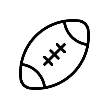 Şeffaf bir arkaplanda ragbi vektör çizimi. Premium kalite semboller. Konsept ve grafik tasarım için ince çizgi simgesi.