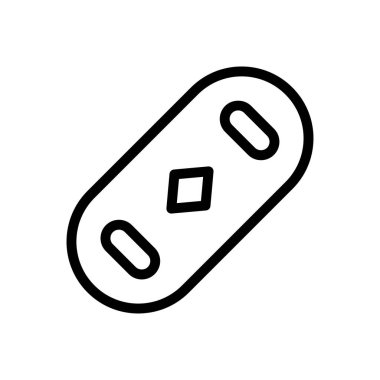 Saydam bir arkaplan üzerinde kaykay vektör çizimi. Premium kalite semboller. Konsept ve grafik tasarım için ince çizgi simgesi.