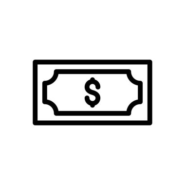 Saydam bir arkaplanda dolar vektör illüstrasyonu. Premium kalite semboller. Konsept ve grafik tasarım için ince çizgi simgesi..