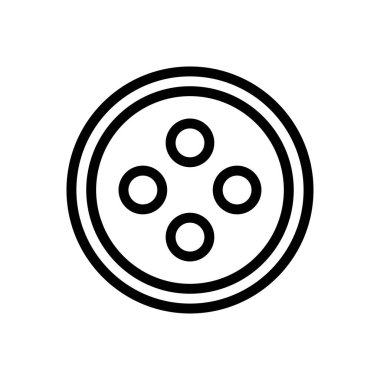 Şeffaf bir arkaplan üzerinde düğme vektör illüstrasyonu.Premium kalite sembolleri. Konsept ve grafik tasarım için ince çizgi simgesi.