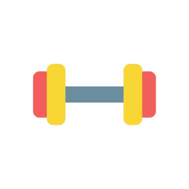 Şeffaf bir arkaplan üzerinde dambıl vektör çizimi. Konsept ve grafik tasarımı için birinci sınıf kalite simgeler..