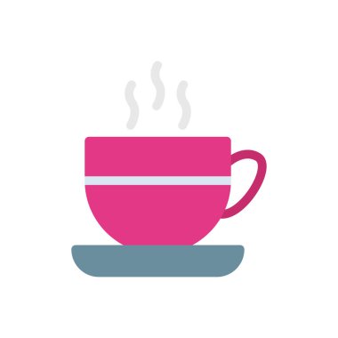 Şeffaf bir arkaplan üzerinde sıcak çay vektörü çizimi. Konsept ve grafik tasarım için birinci sınıf kalite simgeler..