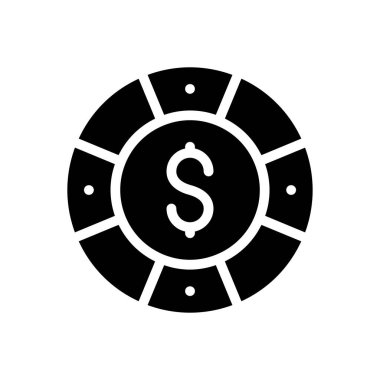 Saydam bir arkaplanda dolar vektör illüstrasyonu. Konsept ve grafik tasarım simgeleri için kaliteli semboller..