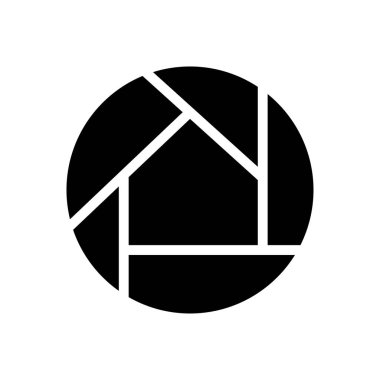 Şeffaf bir arkaplan üzerindeki kamera vektör illüstrasyonunu kapat. Konsept ve grafik tasarım için en iyi kalite semboller..