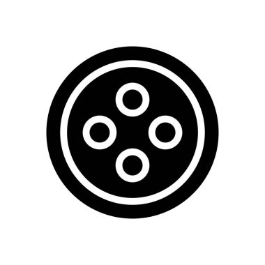 Şeffaf bir arkaplan üzerinde düğme vektör illüstrasyonu. Konsept ve grafik tasarım için kaliteli semboller..