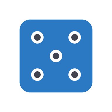 Şeffaf bir arkaplan üzerinde zar vektör illüstrasyonu. Konsept ve grafik tasarım için kaliteli semboller..