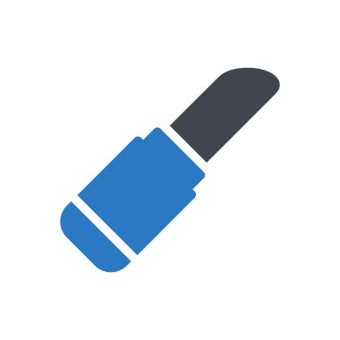 Şeffaf bir arkaplanda ruj vektör çizimi. Konsept ve grafik tasarım simgeleri için kaliteli semboller..