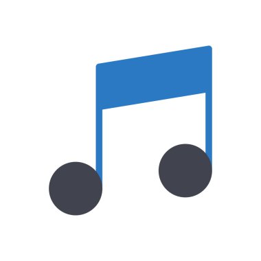 Şeffaf bir arkaplan üzerinde müzik vektörü illüstrasyonu. Konsept ve grafik tasarımı için kaliteli semboller..