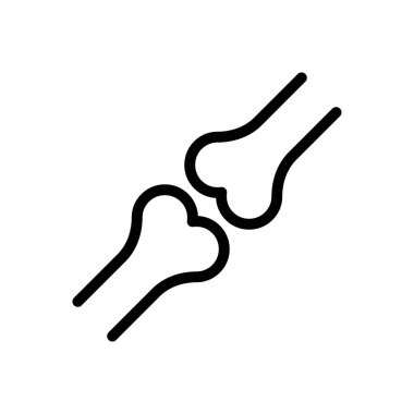 Şeffaf bir arkaplanda birleşik kemik vektör çizimi. Konsept ve grafik tasarım için ince çizgi simgesi..