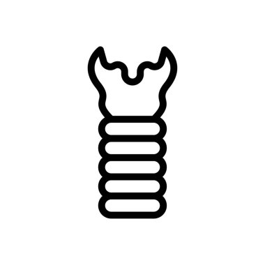 Saydam bir arkaplanda gırtlak vektör çizimi. Konsept ve grafik tasarımı için ince çizgi simgesi..