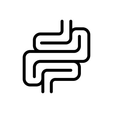 Şeffaf bir arkaplanda barsak vektör çizimi. Konsept ve grafik tasarım için ince çizgi simgesi..